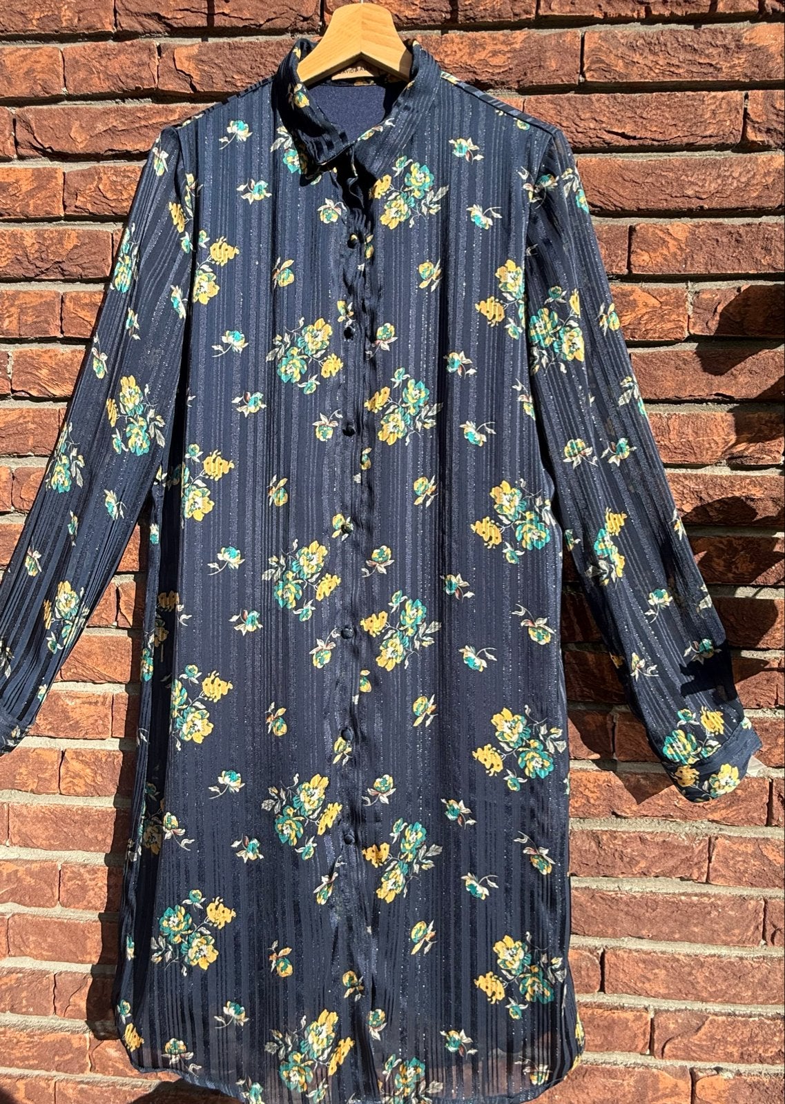DAVID & ALEX Bloemenjurk - Maat M, Kleding | Dames, Maat 38/40 (M), Blauw, Ophalen of Verzenden, Zo goed als nieuw