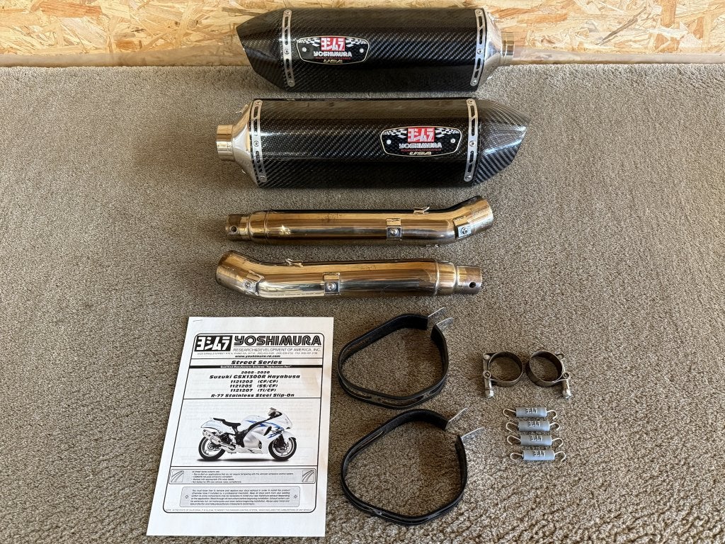 Yoshimura R-77 uitlaten GSX-1300R GSX1300R Hayabusa 08-20, Gebruikt, 5420 Daniels Street, Chino, CA, 91710, US, Verzenden, Sales@yoshimura-rd.com