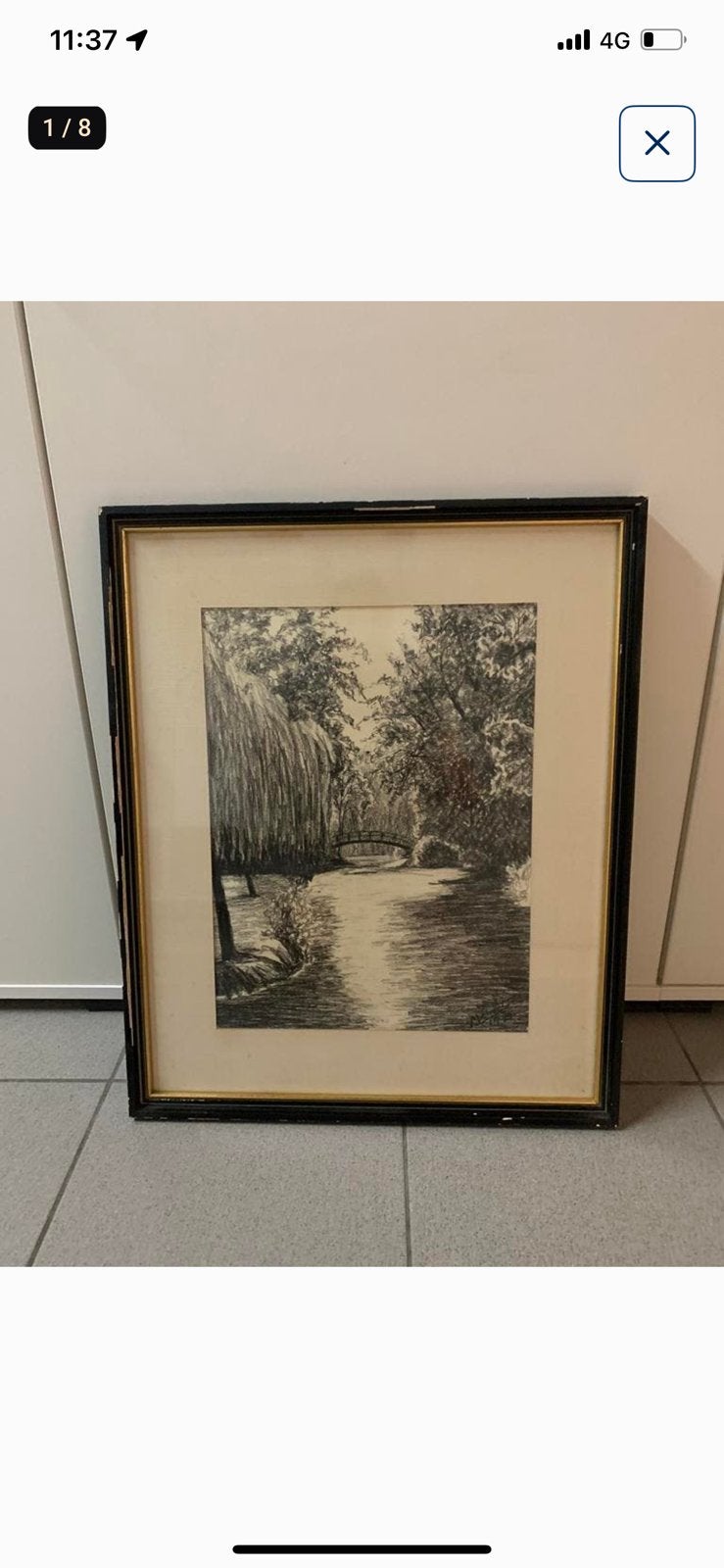 Antiek tekening, Ophalen of Verzenden