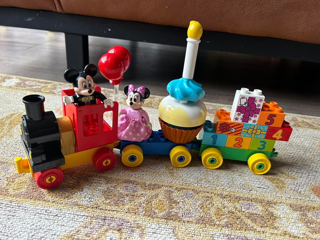 LEGO DUPLO Disney Mickey & Minnie Verjaardagstrein set 10941, Ophalen of Verzenden, Zo goed als nieuw, Duplo