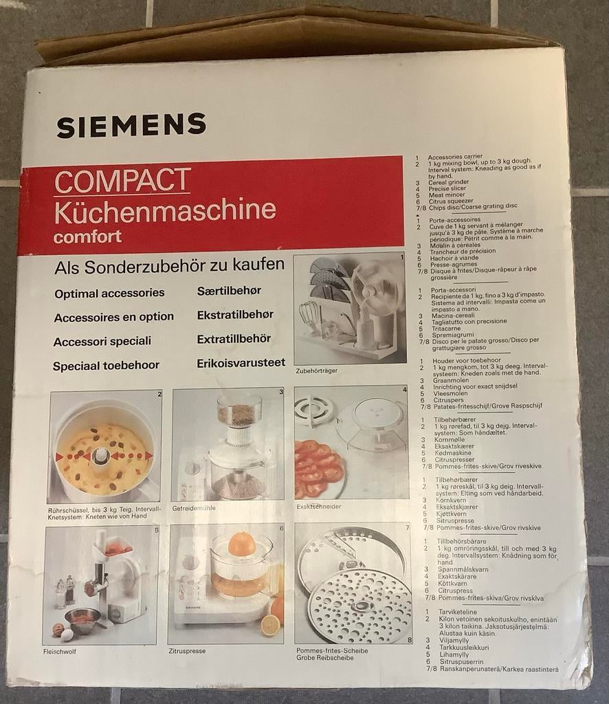 Siemens Compact Keukenmachine MK 10031 - Veelzijdig, 2 tot 3 liter, Ophalen, Nieuw, 2 snelheden
