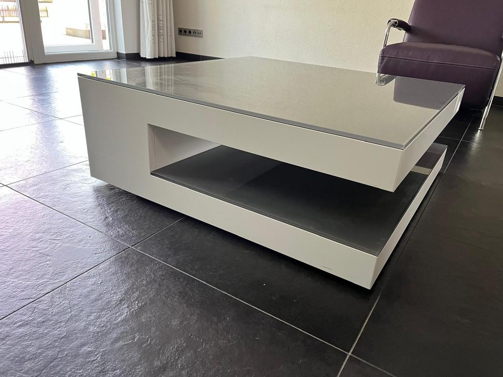 Moderne salontafels (2stuks) met glazen blad karat, Ophalen, Gebruikt, Vierkant, Glas