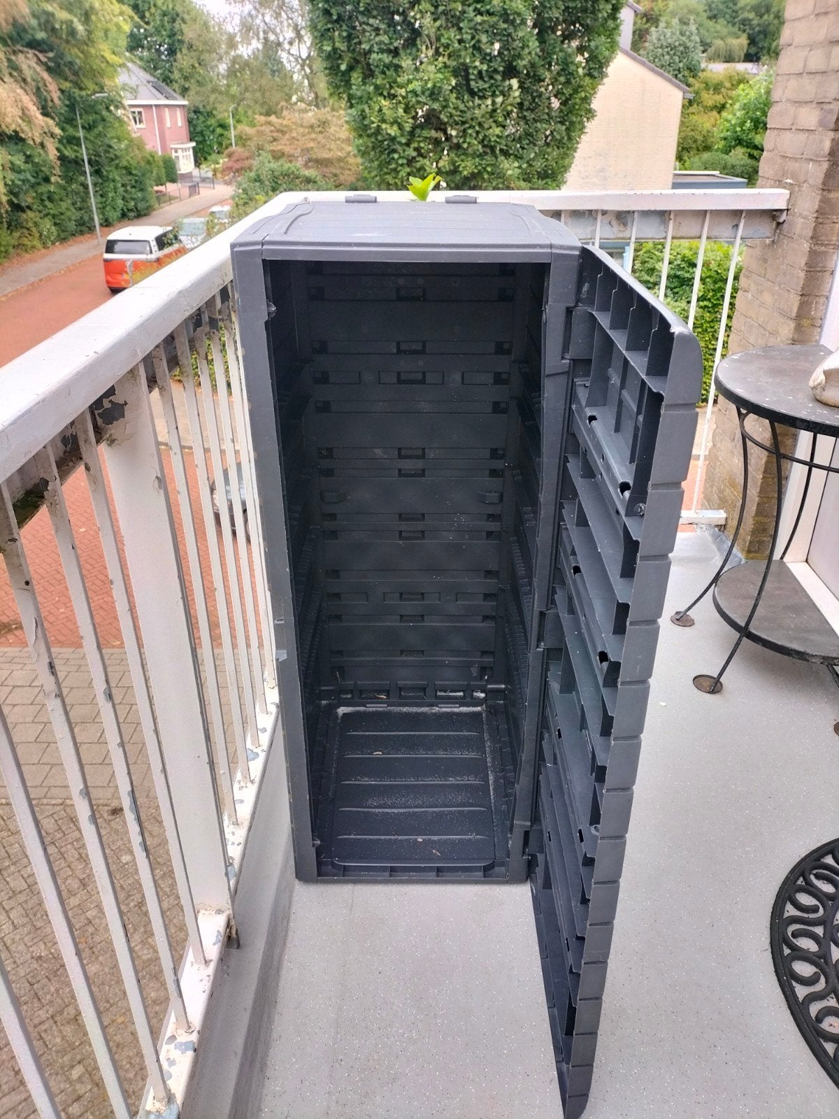 Antraciet kunststof kussenbox 116x44x57cm, Ophalen, Zo goed als nieuw, Kunststof, Overige typen