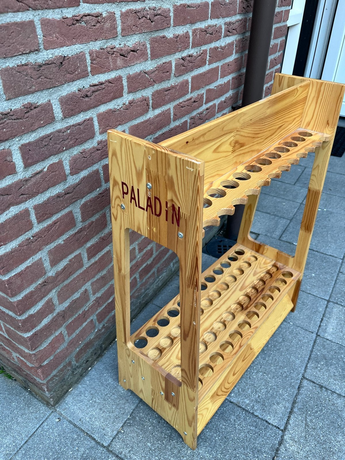 Houten Hengelrek voor 4 rijen hengels - Paladin, Ophalen, Gebruikt, Overige typen