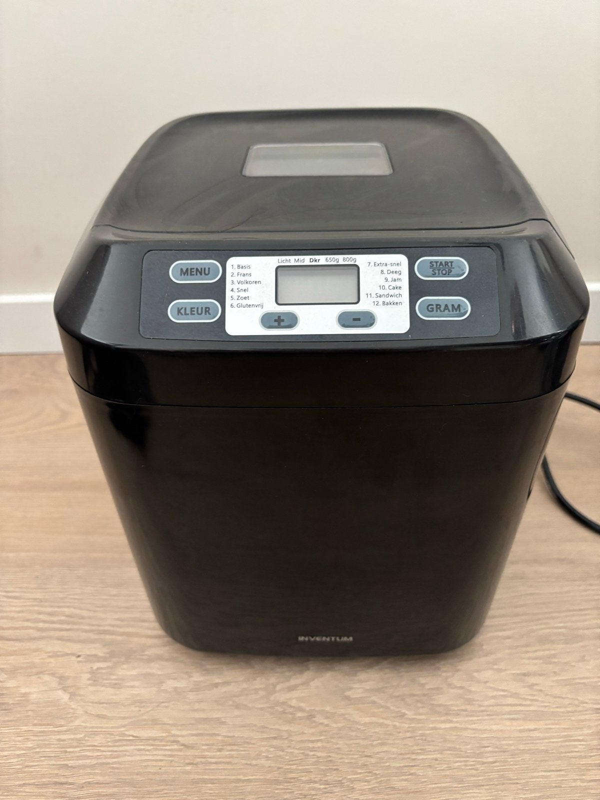 Inventum Broodbakmachine BM121D - Zwart, Gebruikt, 800 tot 1200 gram deeg, Kijkvenster, Ophalen