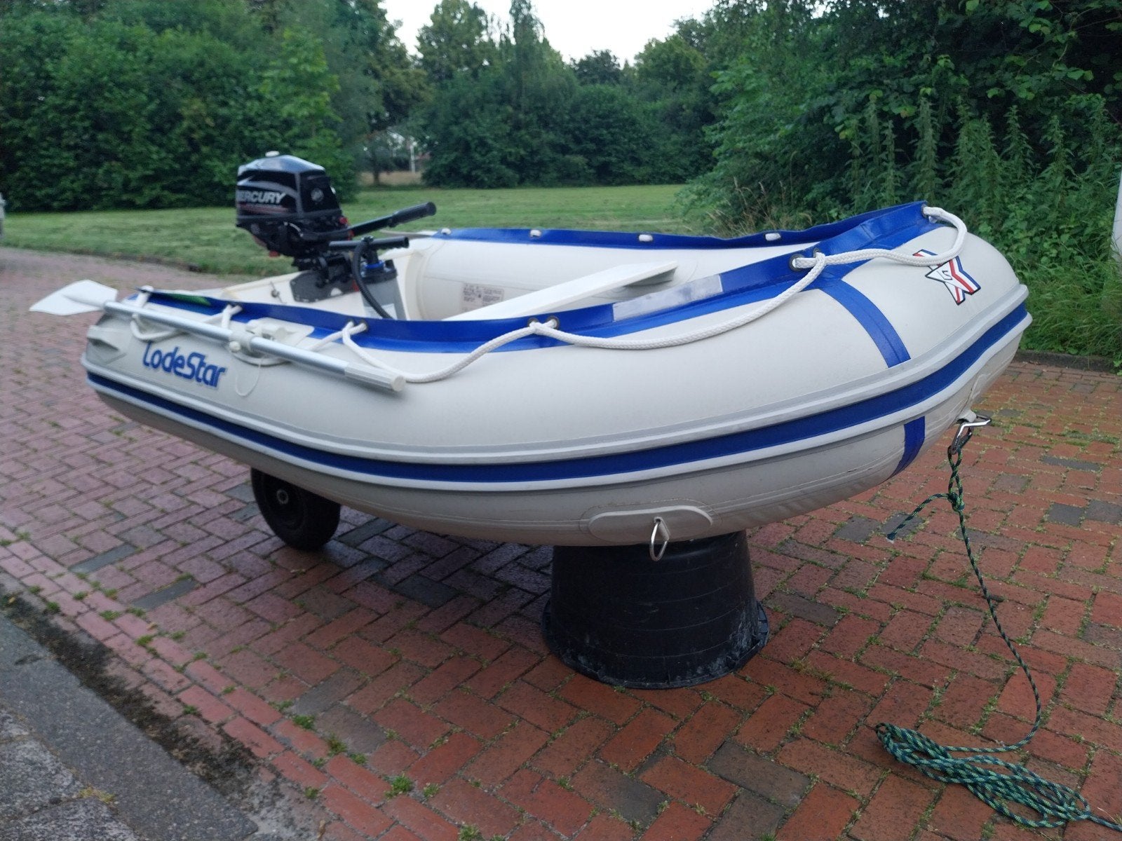 Lodestar rubberboot NSA260 + Mercury 3,5pk buitenboordmotor, Ophalen, Buitenboordmotor, Peddels, Lodestar
