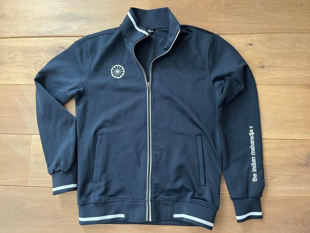 Donkerblauw trainingsjasje, maat SM, The Indian Maharadja, Ophalen, Zo goed als nieuw, Blauw, Overige typen