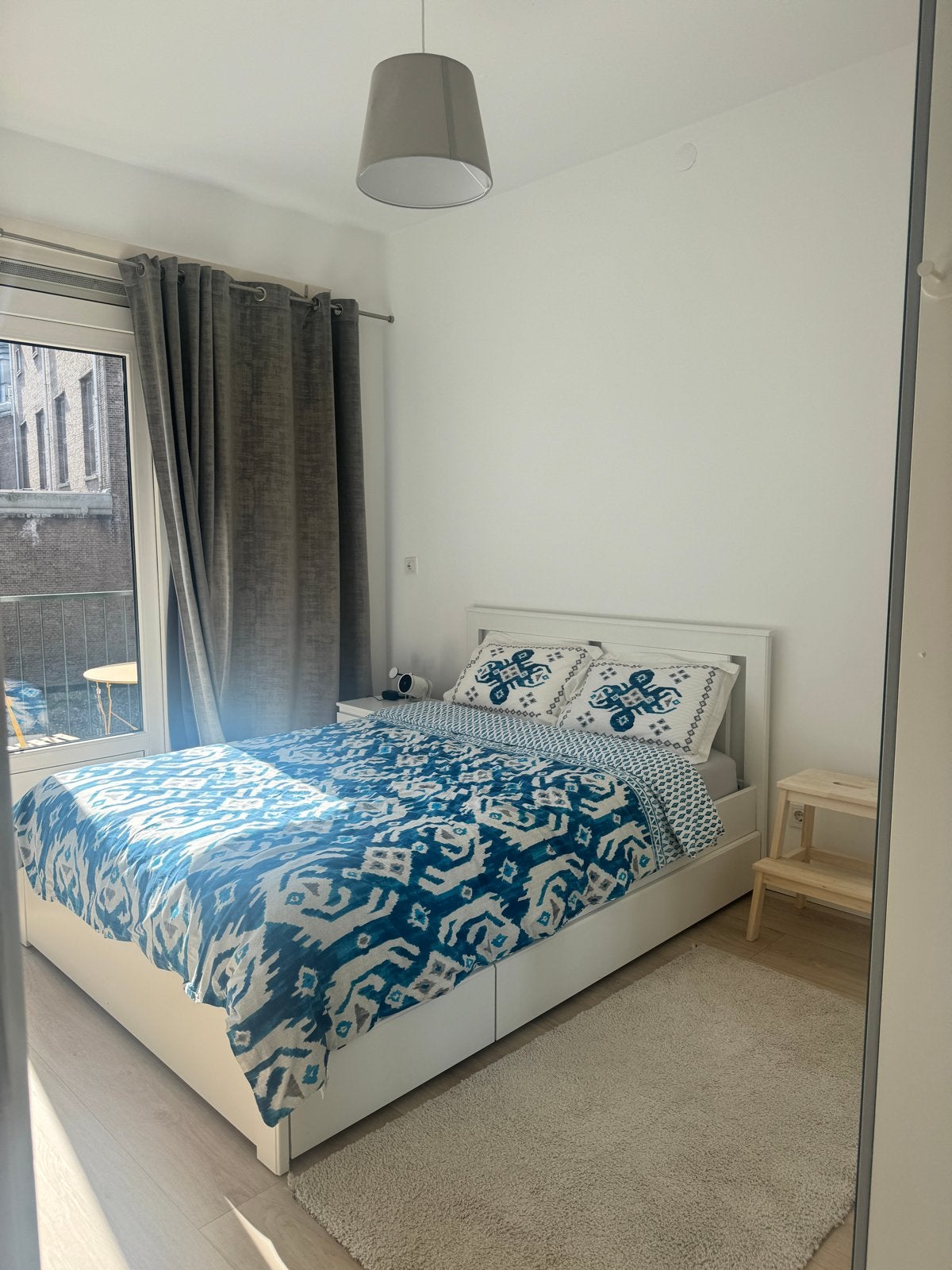 IKEA SONGESAND bed 140x200 + 2 lades + VALEVÅG matras, Ophalen, Wit, Tweepersoons, 140 cm