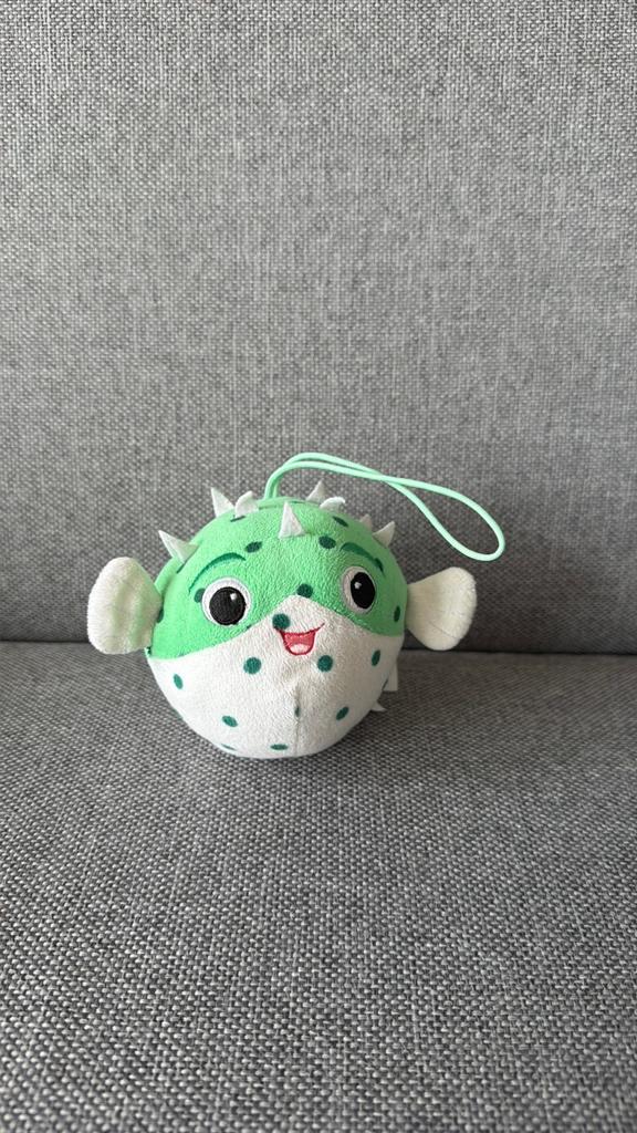 Lidl Aqua Mini Knuffel Kogelvis Groen Wit, Lidl, Groen, Overige karakters, Overige typen