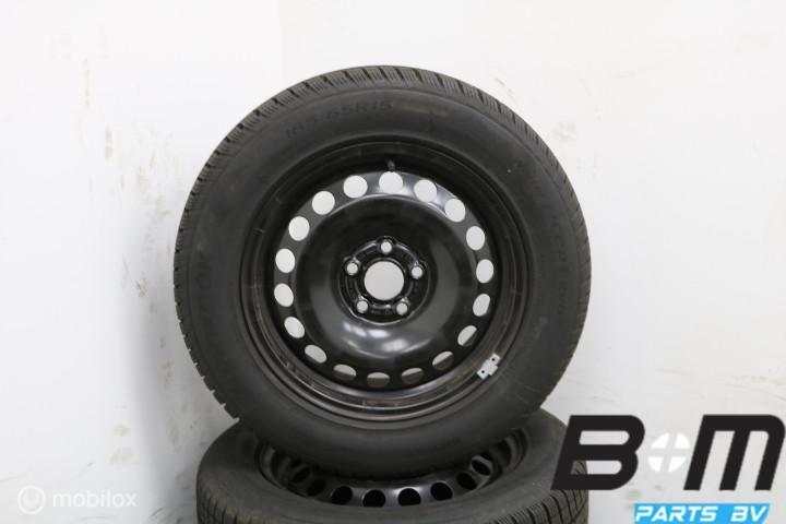 Org 15 inch velgen + winterbanden VW Polo 2G 2Q0601027, Gebruikt, Velg(en)