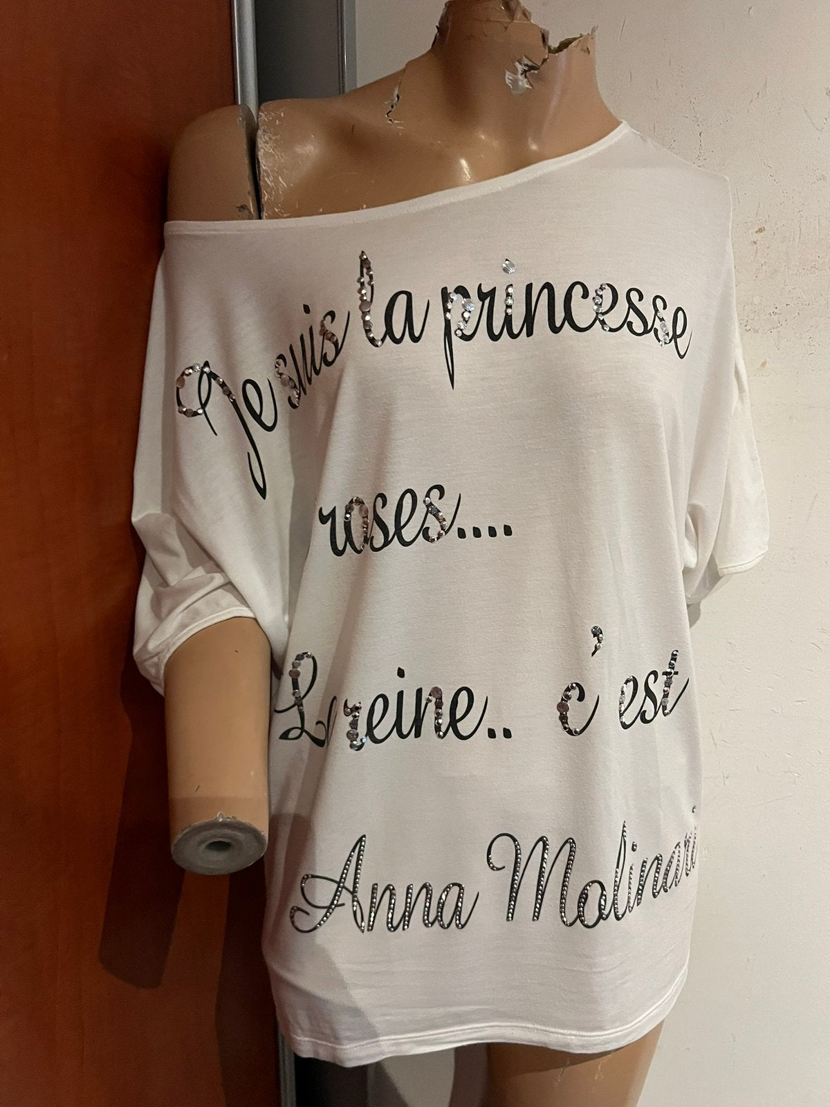 BLUMARINE shirt met pailletten maat m origineel zagen, F, G, Wit, Ophalen of Verzenden
