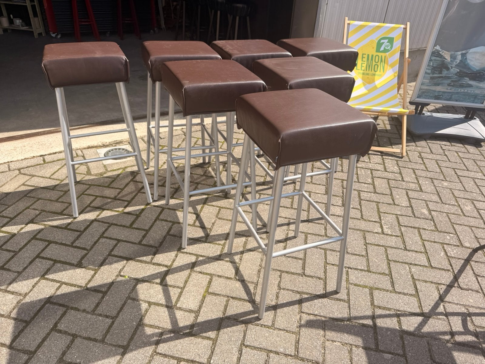 Barkrukken cafe bar kantine krukken, Met voetsteun, Kunststof, 60 tot 90 cm, Ophalen of Verzenden