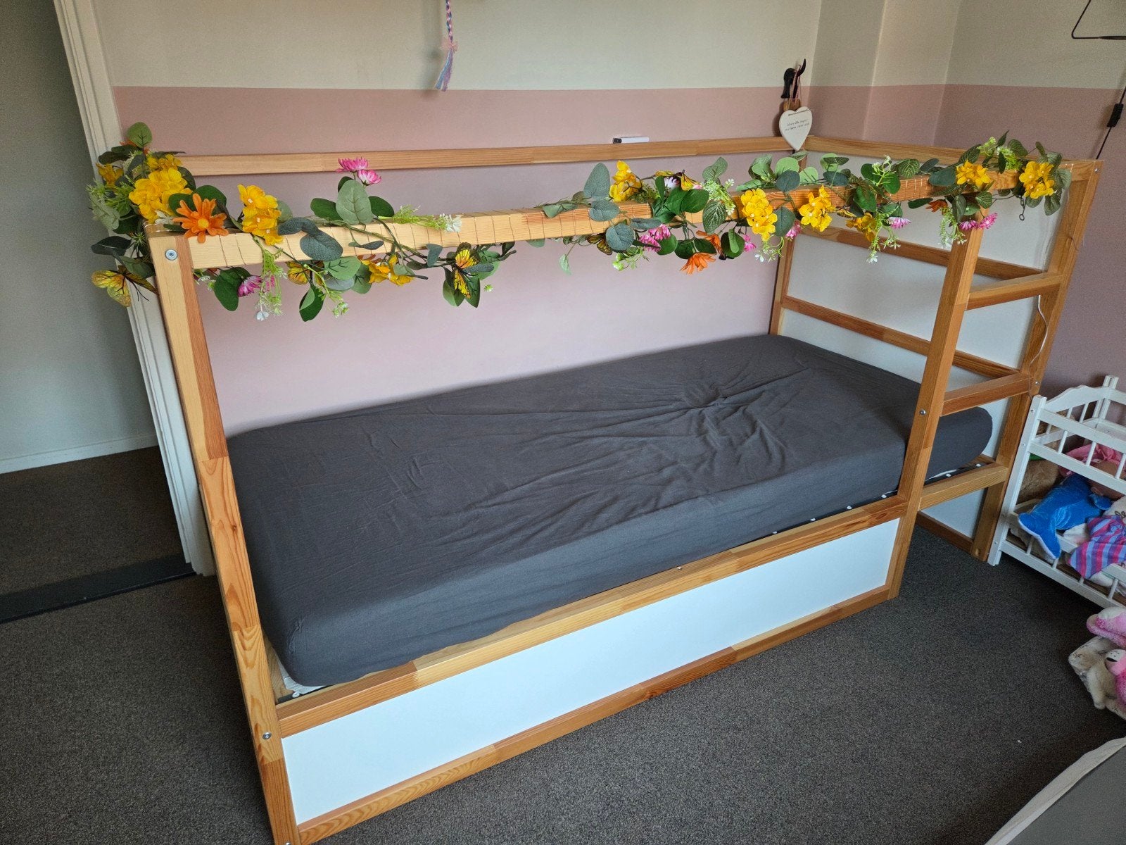 IKEA KURA omkeerbaar bed - Wit/grenen, 100 cm, Eenpersoons, 210 cm, Minder dan 160 cm