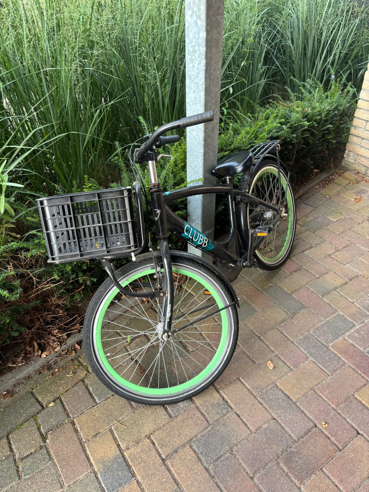 24 inch fiets met mandje, Fietsen en Brommers, Fietsen | Kinderfietsjes, Ophalen, Gebruikt, Schijfrem