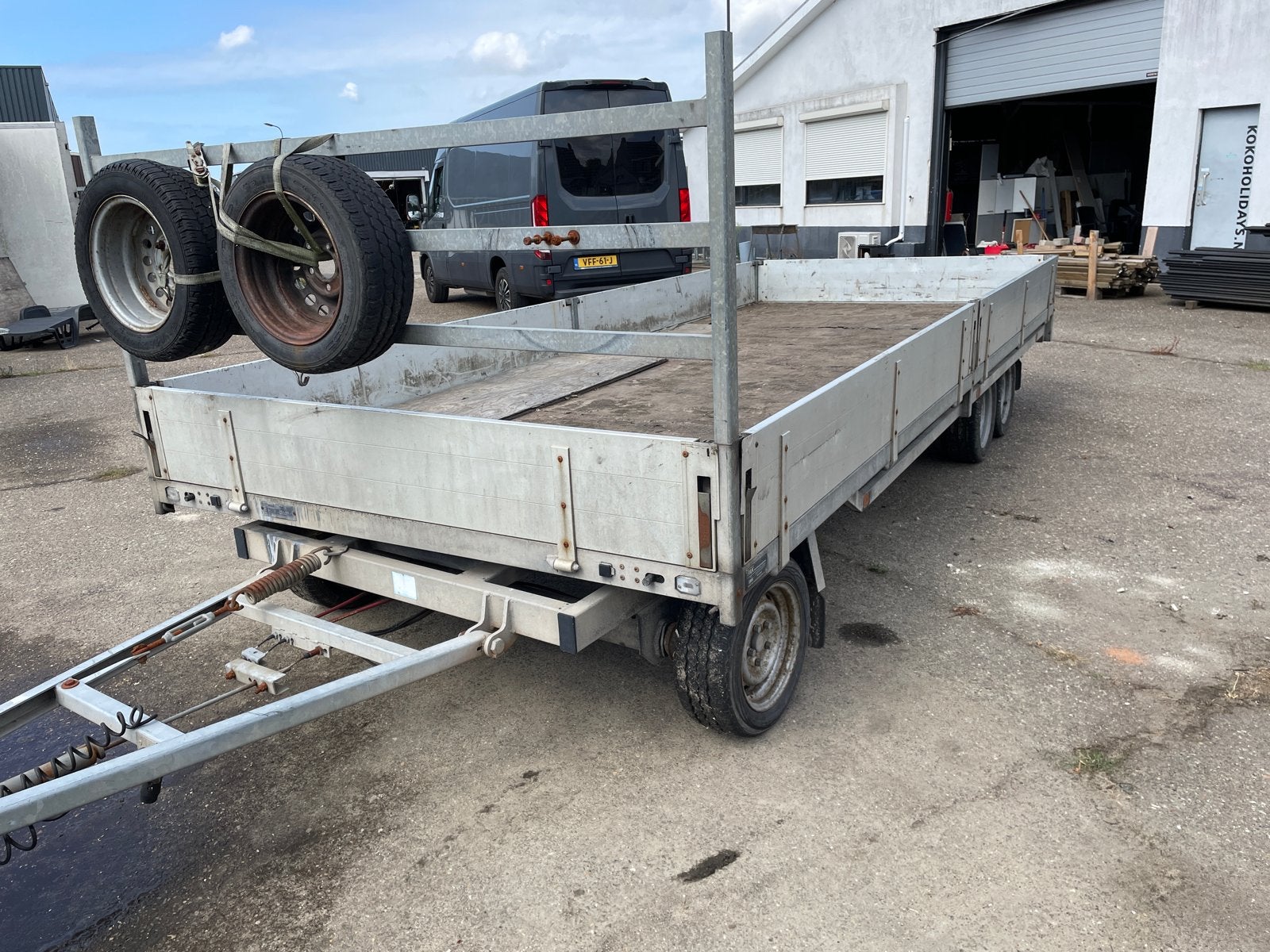 Hulco schamel aanhangwagen 500x200 cm, 3,5 ton, Auto diversen, Aanhangers en Bagagewagens, Ophalen, Gebruikt