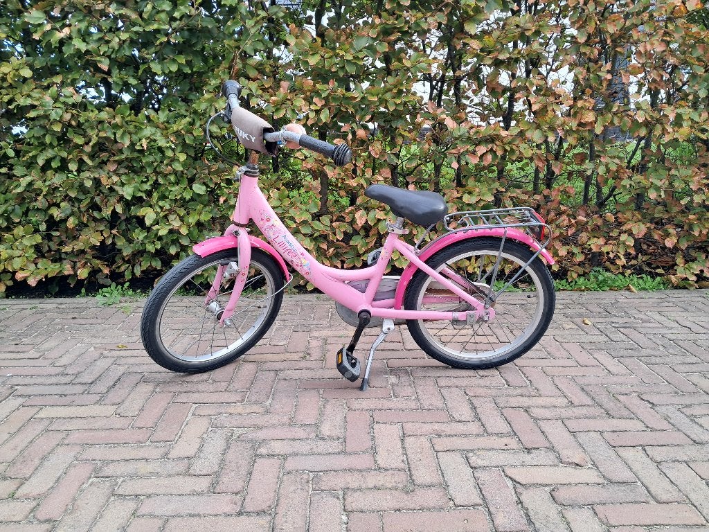 Kinderfiets Puky roze Prinses Lillifee, Ophalen, Terugtraprem, Puky, 16 tot 20 inch