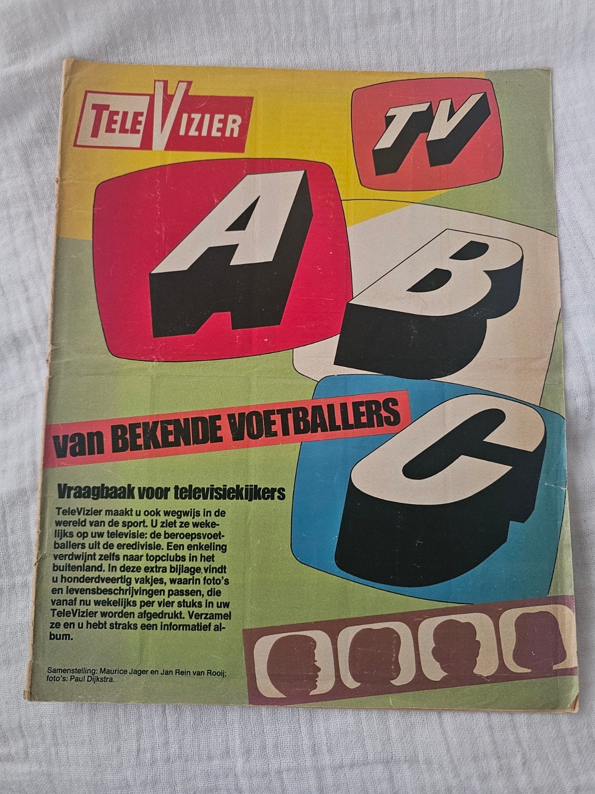 televizier ABC van Bekende Voetballers, Ophalen of Verzenden, Zo goed als nieuw, Ajax, Poster, Plaatje of Sticker