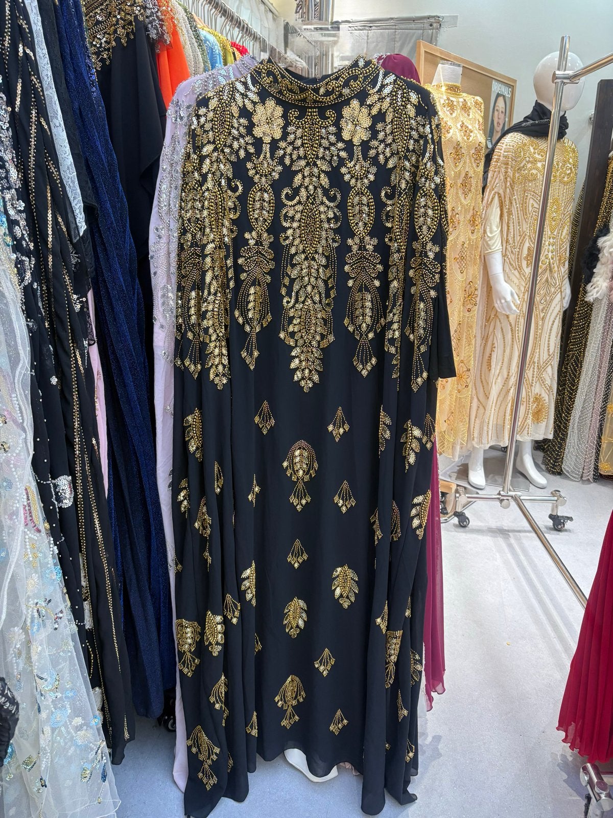 Elegante Kaftan Jurk, Kleding | Dames, Jurken, Meerkleurig, Maat 42/44 (L), Nieuw, Ophalen of Verzenden