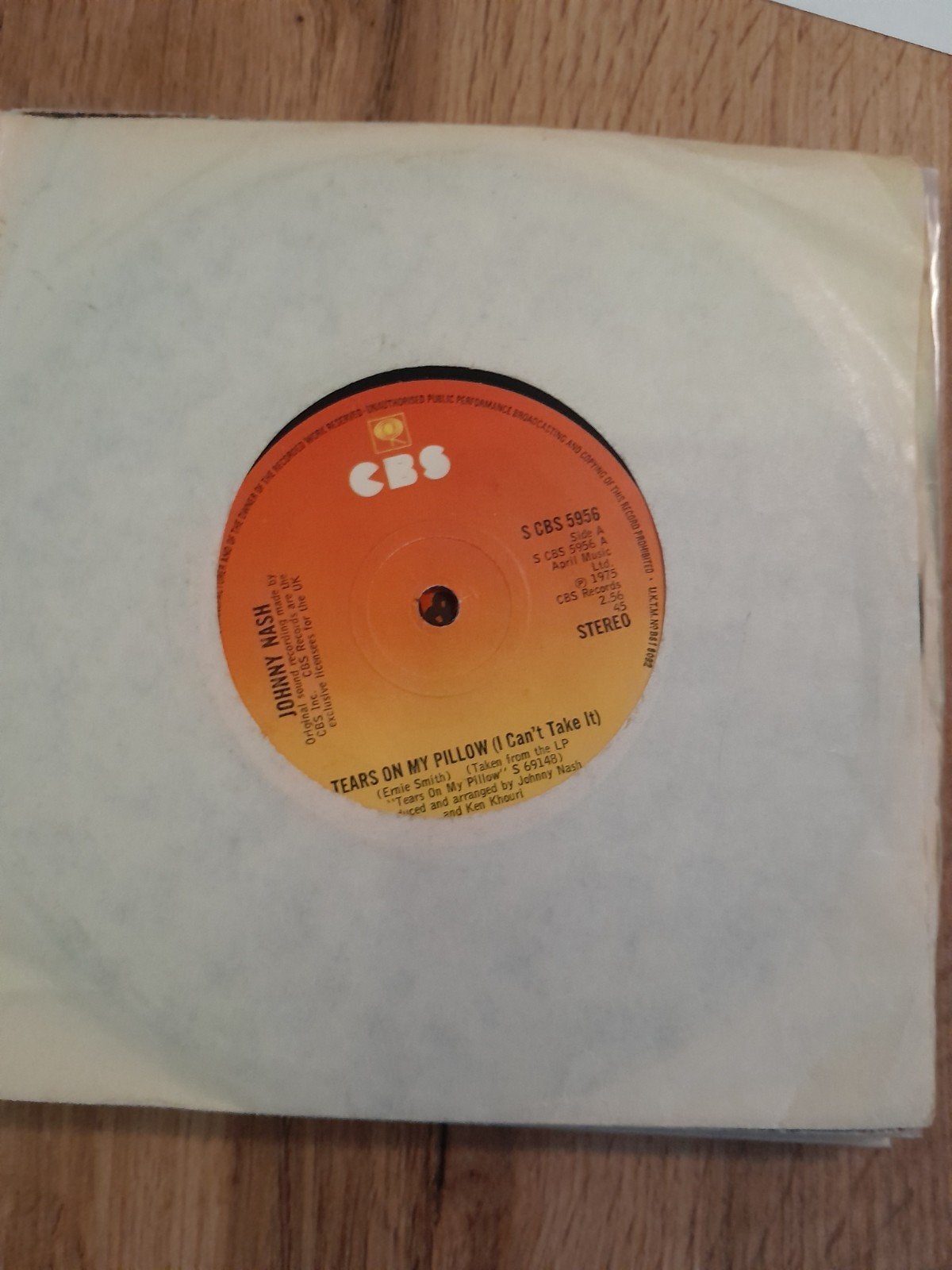 johnny nash 7inch tears on my pillow, Ophalen of Verzenden, Zo goed als nieuw, Pop