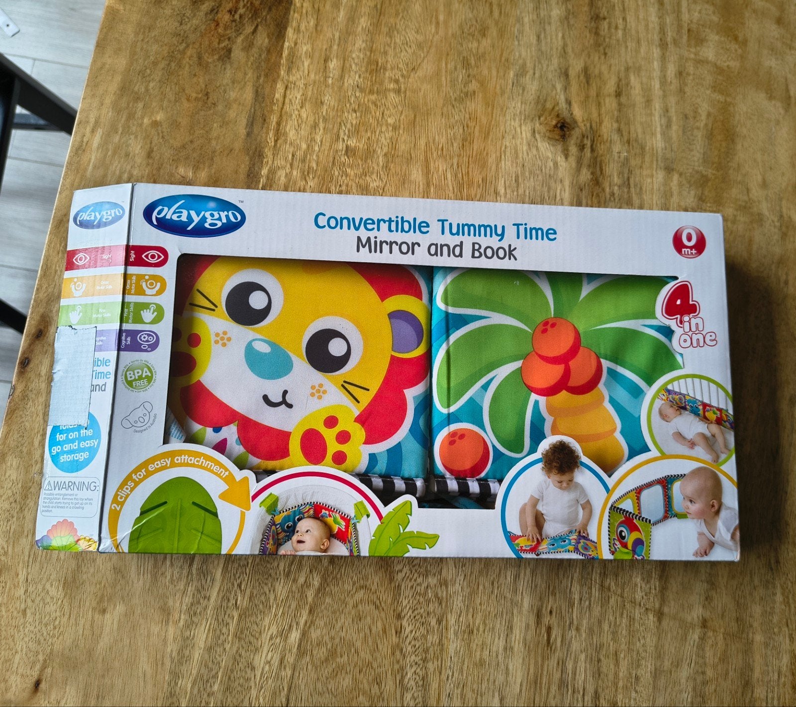 Playgro Tummy Time Boekje/Spiegel - Zo goed als nieuw, Kinderen en Baby's, Speelgoed | Babyspeelgoed, Ophalen, Zo goed als nieuw