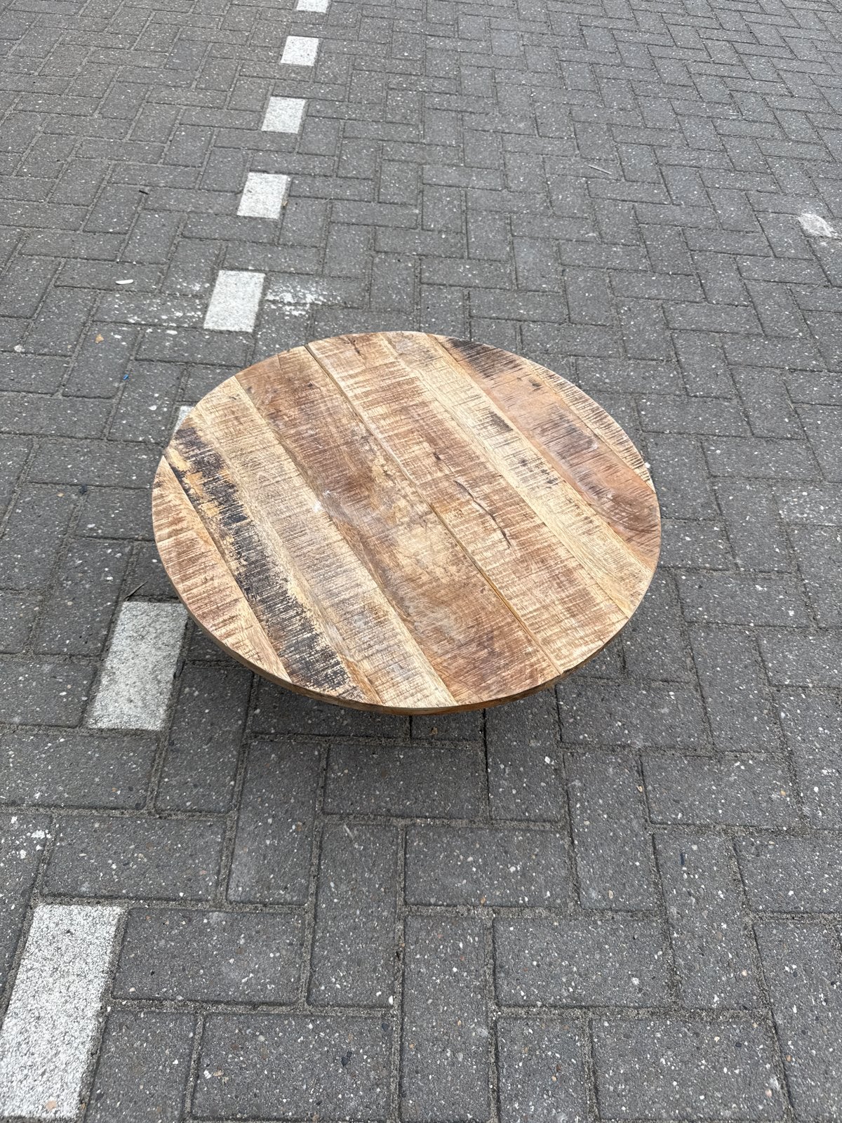 18 stuks mangohouten tafelblad diameter 60 cm, Huis en Inrichting, Tafelonderdelen, Ophalen, 50 tot 100 cm, Rond, Nieuw