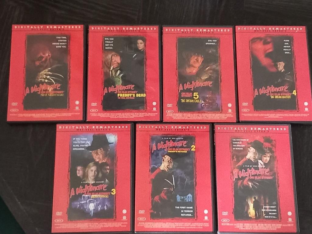 A Nightmare on Elm Street Complete Collectie (7 DVD's), Cd's en Dvd's, Dvd's | Horror, Vanaf 16 jaar, Slasher, Boxset, Ophalen of Verzenden