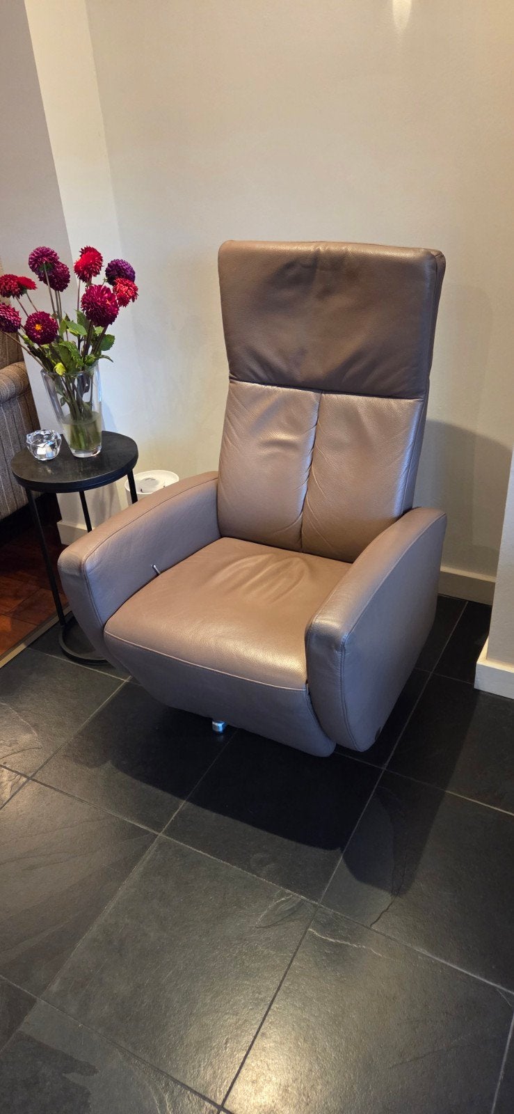 Leren relaxfauteuil - Musterring -, Gebruikt, 100 tot 125 cm, Modern, Comfort, Leer