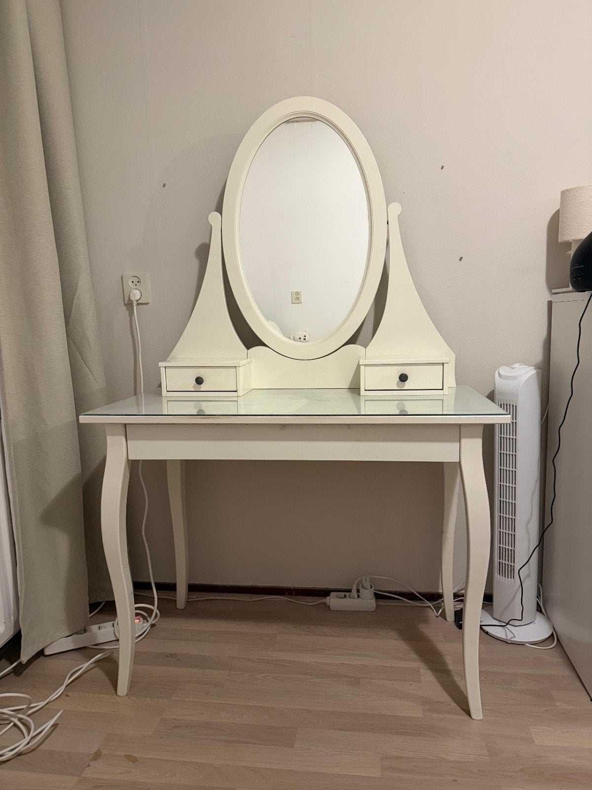 IKEA Kaptafel met spiegel en lades - Gebruikt, Ophalen, Gebruikt, 50 tot 100 cm, 150 tot 200 cm