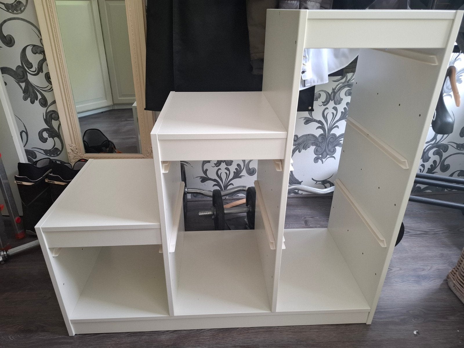 IKEA Trofast kast wit zo goed als nieuw met 6 oranje bakken, Ophalen, 5 laden of meer, 50 tot 100 cm, Zo goed als nieuw