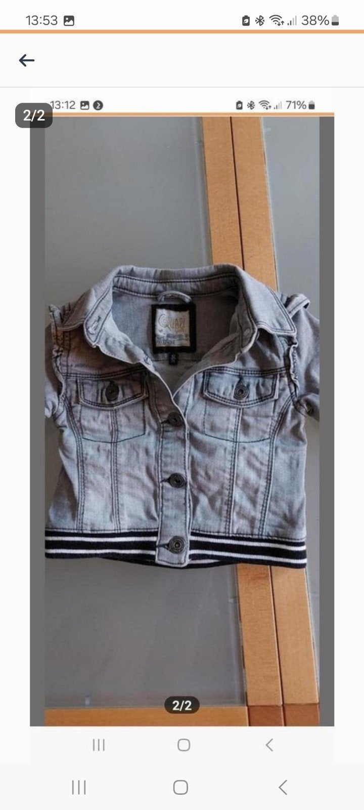 Quapi jas, grijze stretch jeans. Maat 92 Niet gedragen, Ophalen of Verzenden, Jongen, Jas