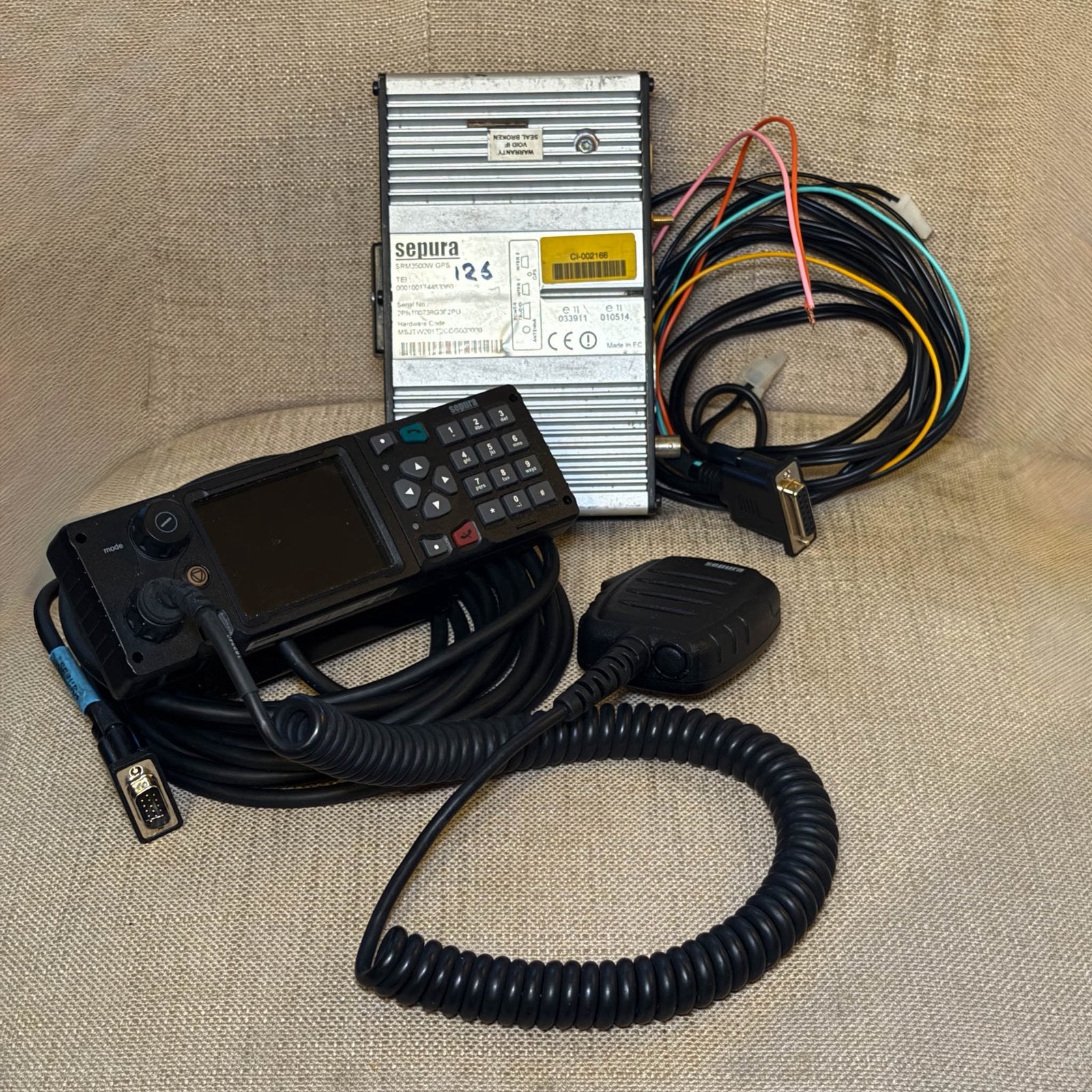 Sepura SRM3500W GPS mobilifoon met SCC1 bediening, Ophalen of Verzenden, Gebruikt, Zender en Ontvanger