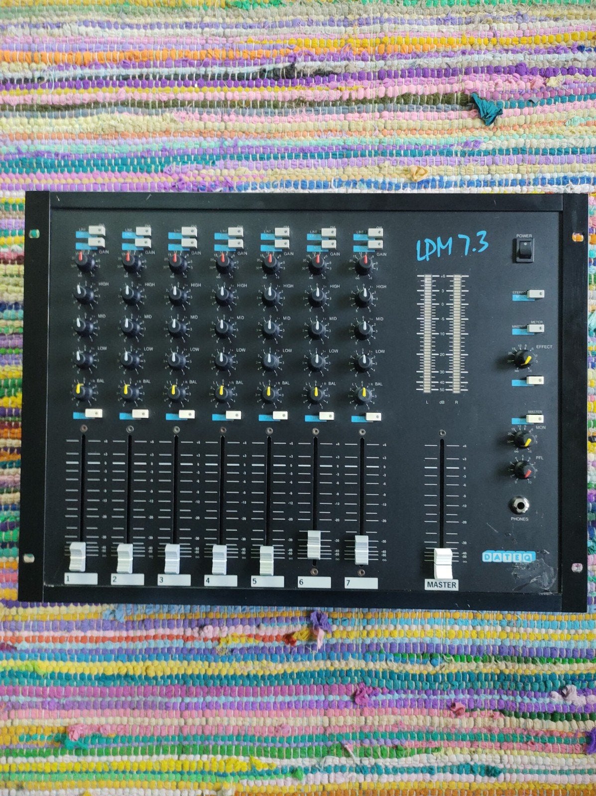 Dateq LPM 7.3 Mengpaneel - Professionele Audiomixer, Muziek en Instrumenten, Ophalen of Verzenden, Gebruikt, 5 tot 10 kanalen
