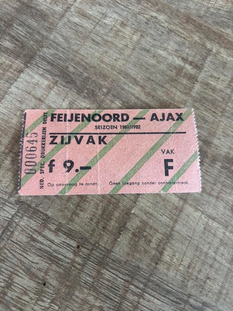 Feyenoord - Ajax ticket 1981/1982, Ophalen of Verzenden, Ajax, Overige typen