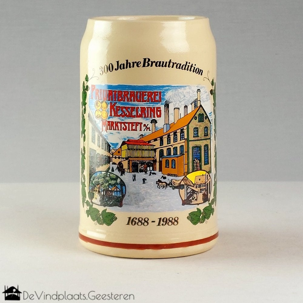 Bierpul Kesselring Marksteft am Main - uit 1988, Verzamelen, Biermerken, Ophalen of Verzenden, Zo goed als nieuw, Pul(len), Overige merken