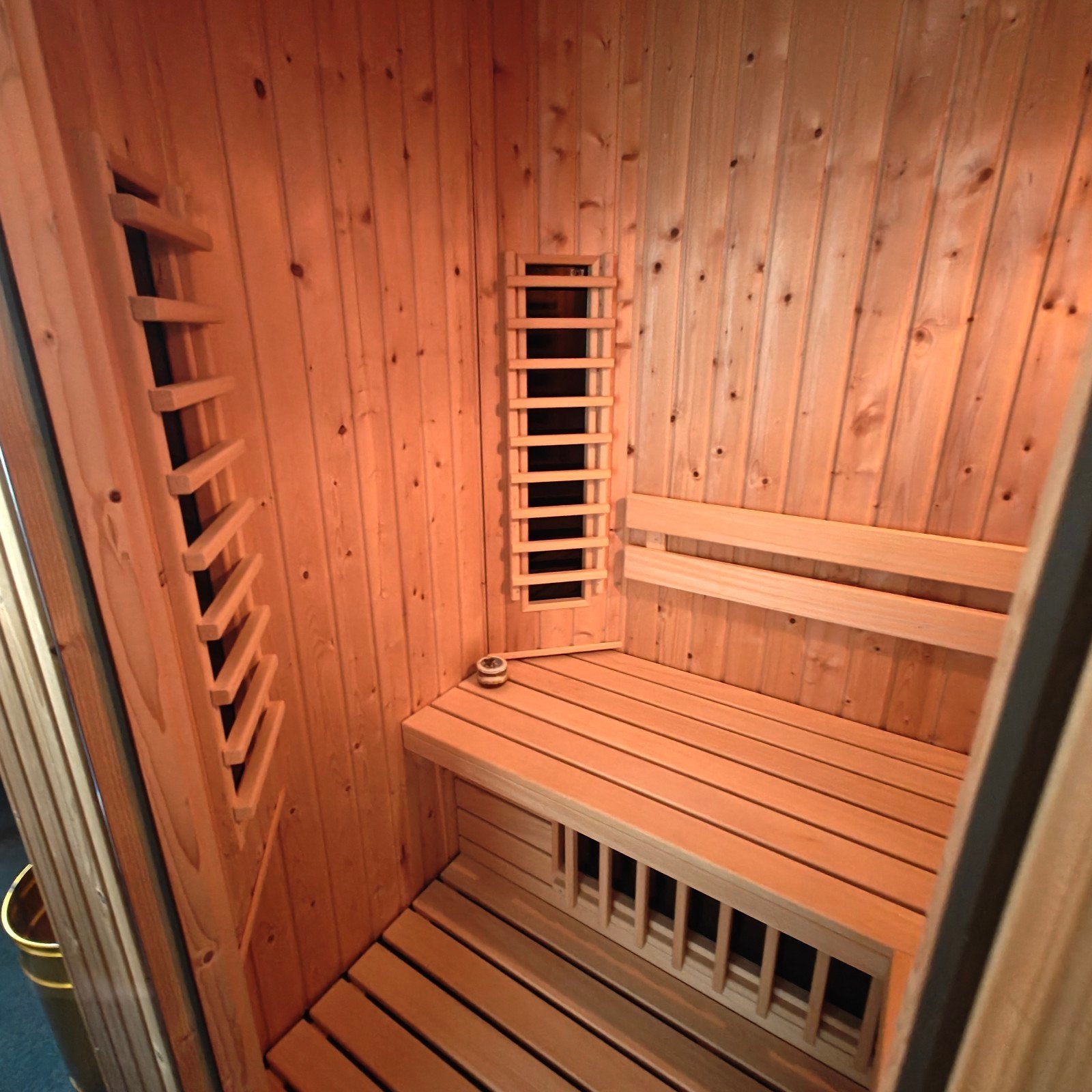 Kwalitatieve korte-golf infraroodsauna – 150 x 120 x 197 cm, Ophalen, Zo goed als nieuw, Complete sauna