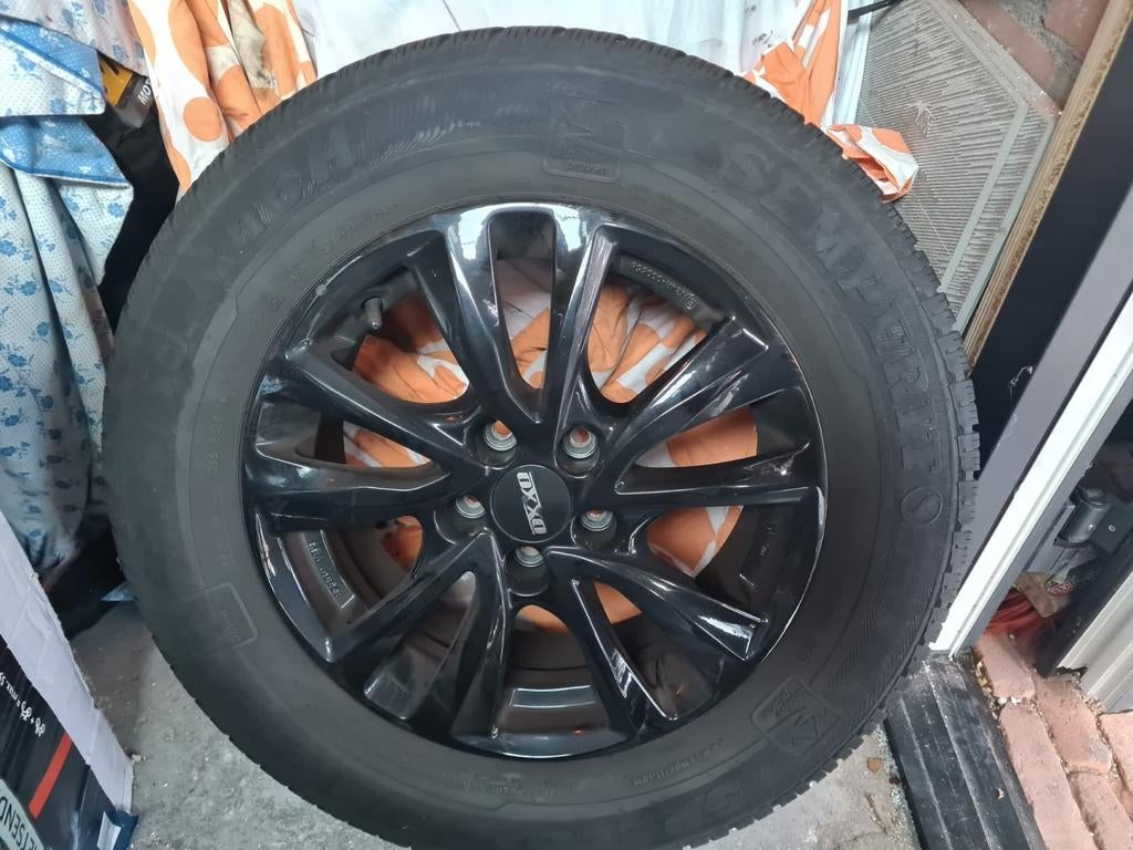 Oxxo Oberon 16 inch 5x105 zwart, Auto-onderdelen, Banden en Velgen, Ophalen, 215 mm, 16 inch, Banden en Velgen