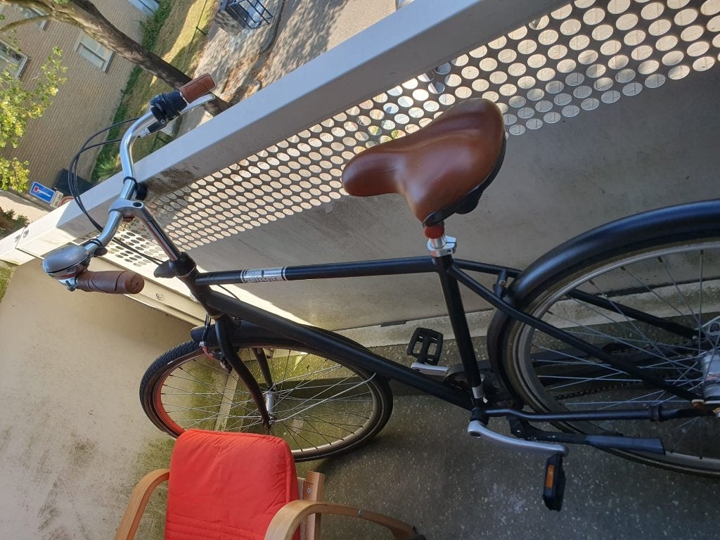 Heren fiets, Fietsen en Brommers, Fietsen | Heren | Herenfietsen, Terugtraprem, Gebruikt, 61 tot 65 cm, Ophalen