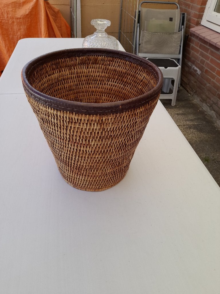 RIETEN MAND, Gevlochten, Mand, Rond, Ophalen of Verzenden