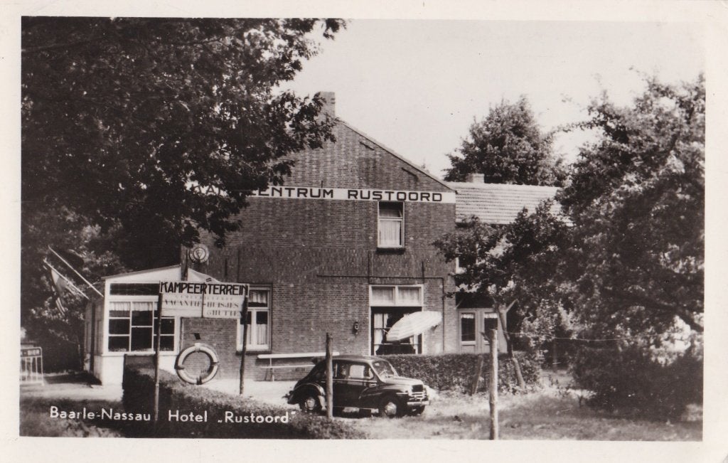 Fotokaart - BAARLE-NASSAU - 1956 - Hotel Rustoord, Ophalen of Verzenden, 1940 tot 1960, Noord-Brabant