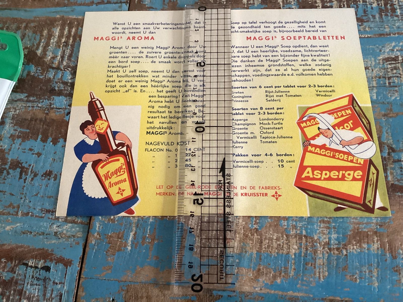 Vintage Maggi Reclame Foldertje - Aroma, Soep, Bouillon, Ophalen of Verzenden, Gebruikt, Overige typen