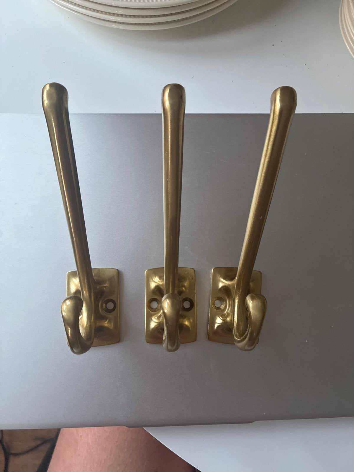 IKEA KÄMPIG Messing Kledinghaken (3 stuks), Gebruikt, Ophalen of Verzenden, Klassiek, Goud