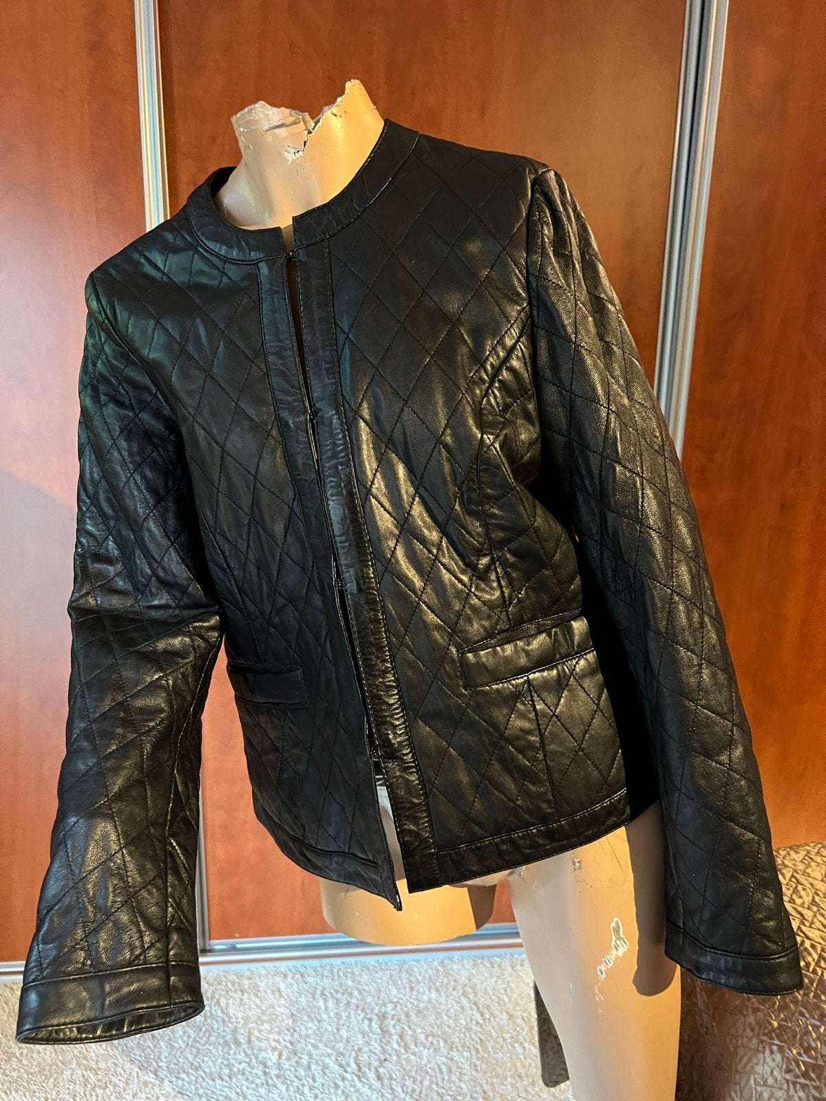 BONITA jas maat m ECHT LEER origineel zgan, Maat 38/40 (M), G, Zwart, G