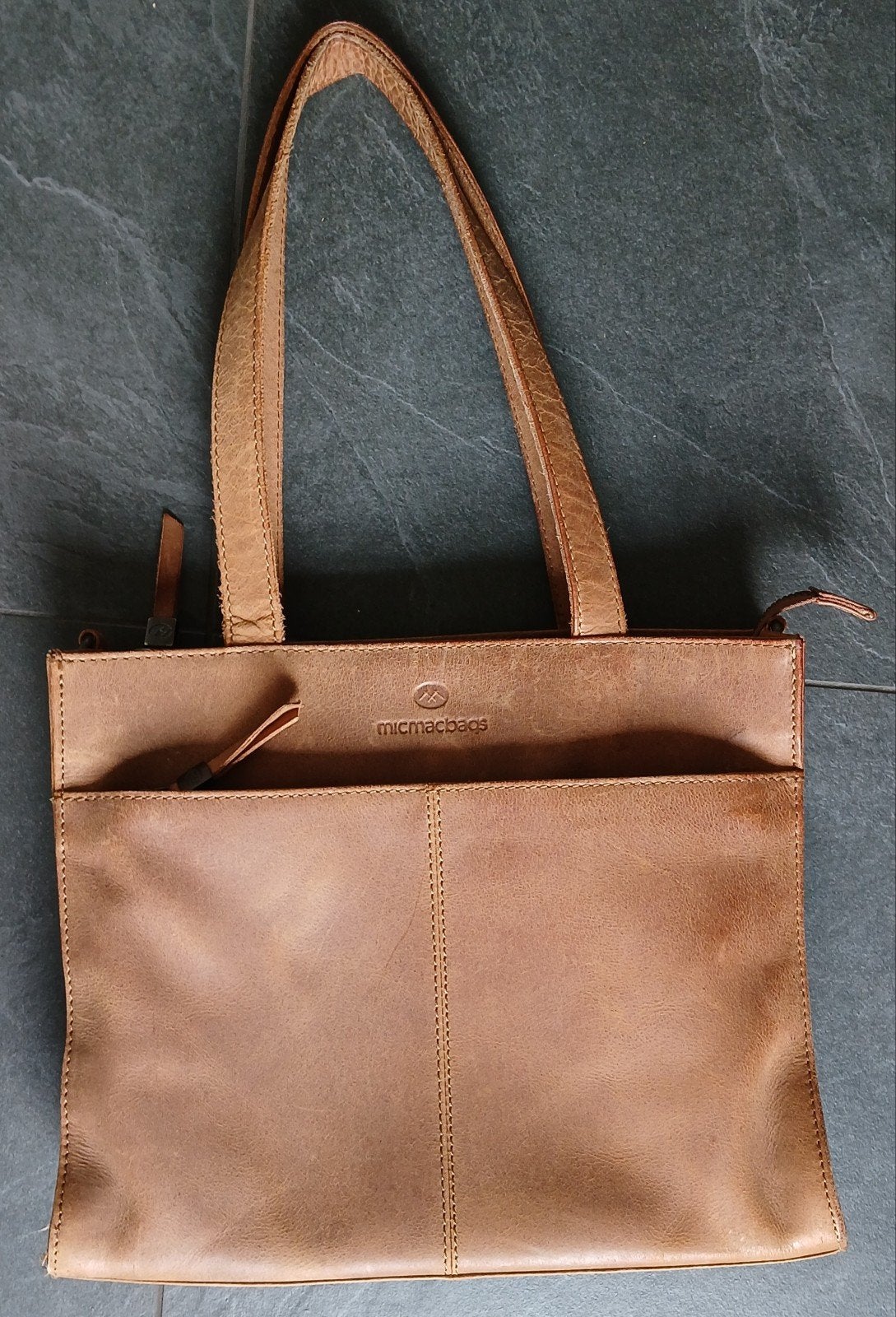 Damestas shopper echt leer Micmacbags, Ophalen of Verzenden, Handtas