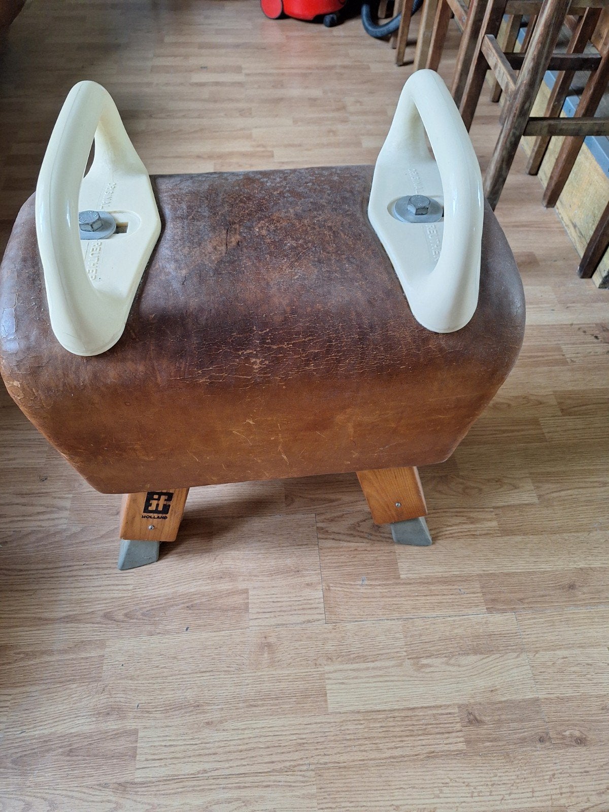 Vintage Turnbok Holland - Perfect voor Gymnastiek, Gebruikt, Bruin, Materiaal, Maat 36 t/m 42