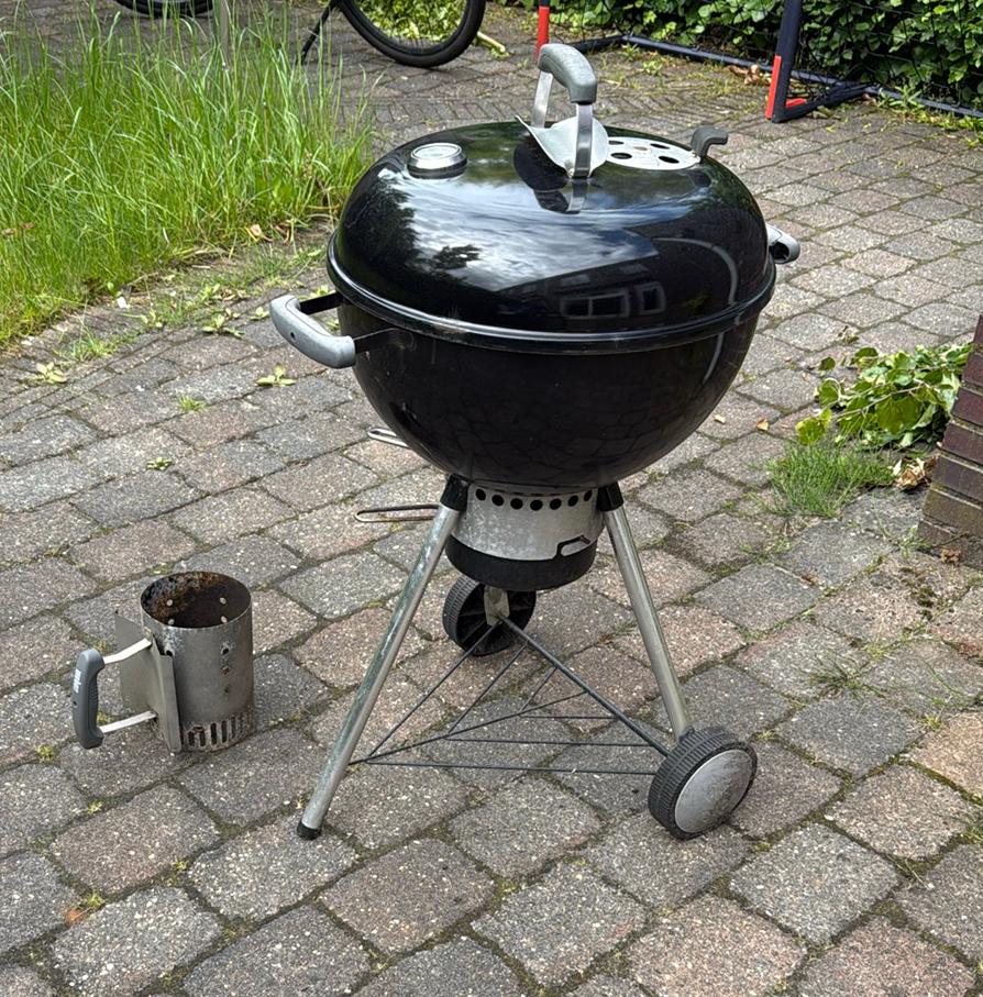 Weber One-Touch Premium 47 cm en brikette starter, Ophalen, Gebruikt, Met accessoires
