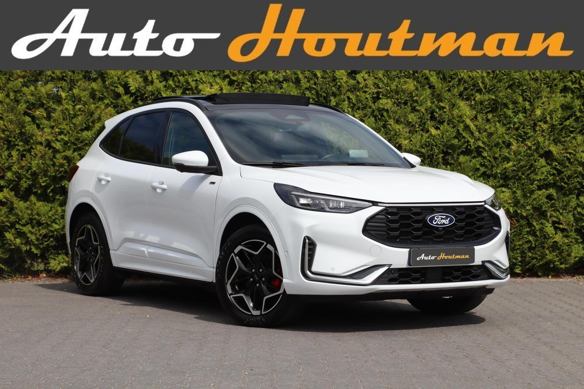 FORD KUGA 2.5 PHEV ST-LINE X | PANO | B&O | 360° | HEAD-UP, Auto's, Dealer onderhouden, Gebruikt, 4 cilinders, Wit