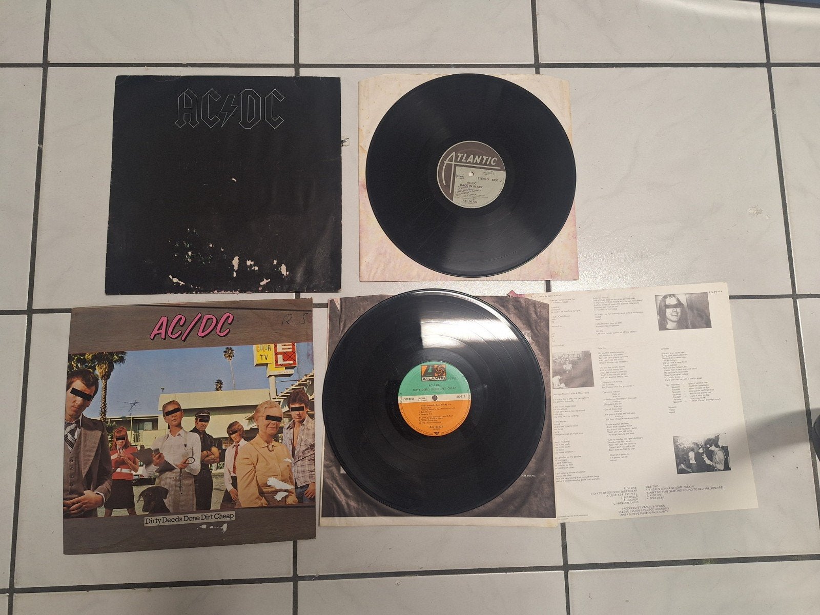 AC/DC - Dirty Deeds Done Dirt Cheap & Back in Black LP's, LP, Gebruikt, Hard Rock, Ophalen of Verzenden