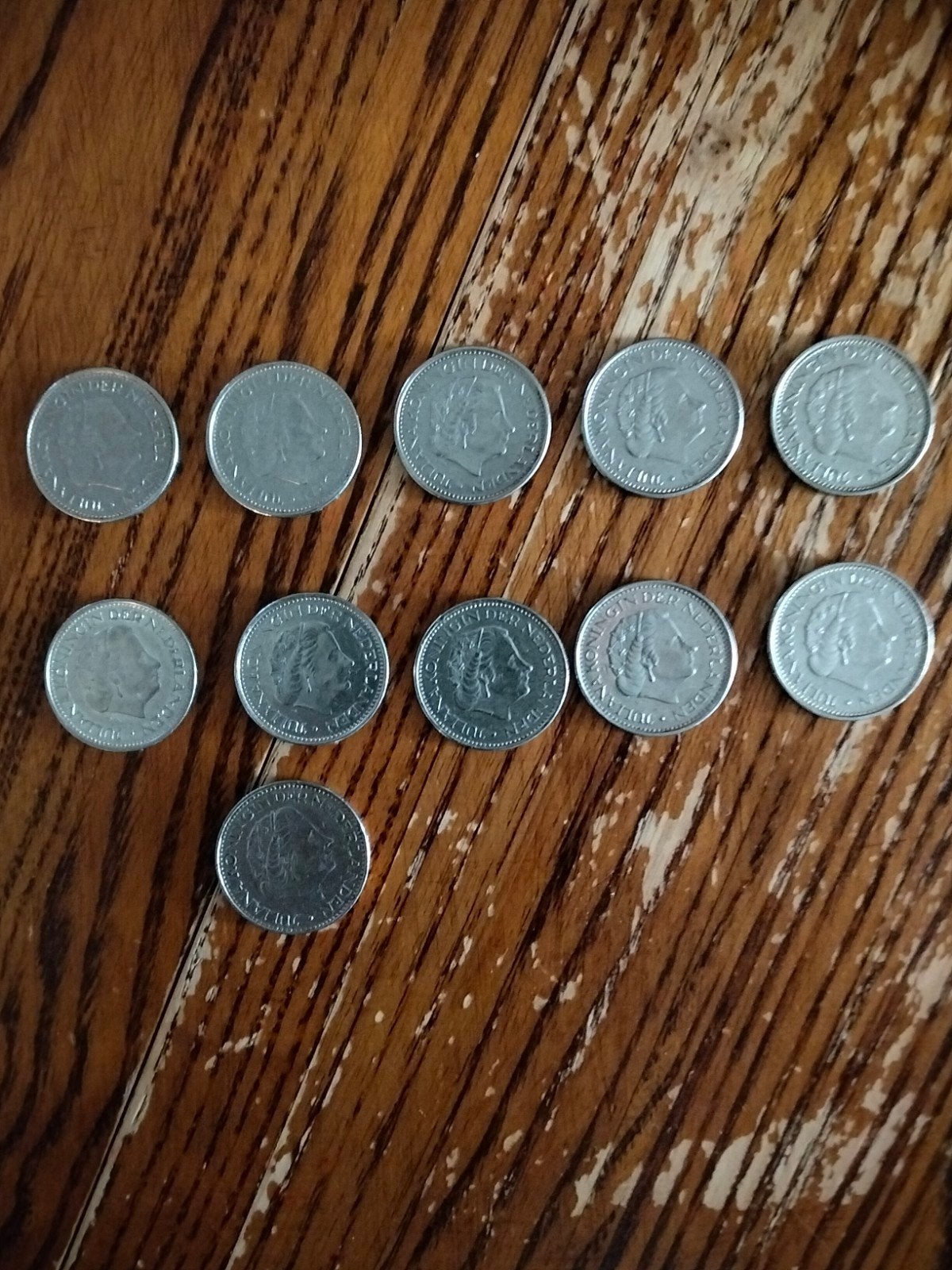 11 x 1 gulden Juliana geen zilver, Ophalen of Verzenden, Koningin Juliana, 1 gulden, Zilver