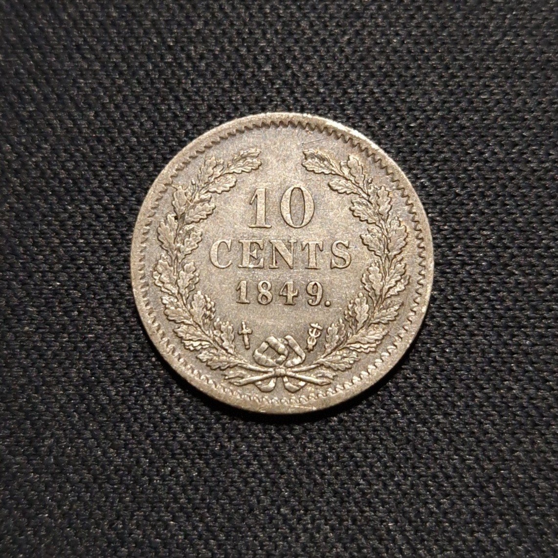 10 cent 1849, Verzenden, Zilver, 10 cent, Losse munt