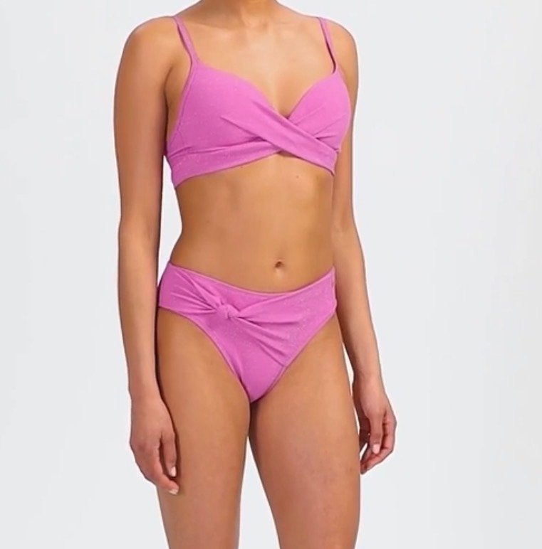Beachlife Roze Shimmer Twist Bikinitop en bikinibroekje, Ophalen of Verzenden, Zo goed als nieuw, Roze, Bikini